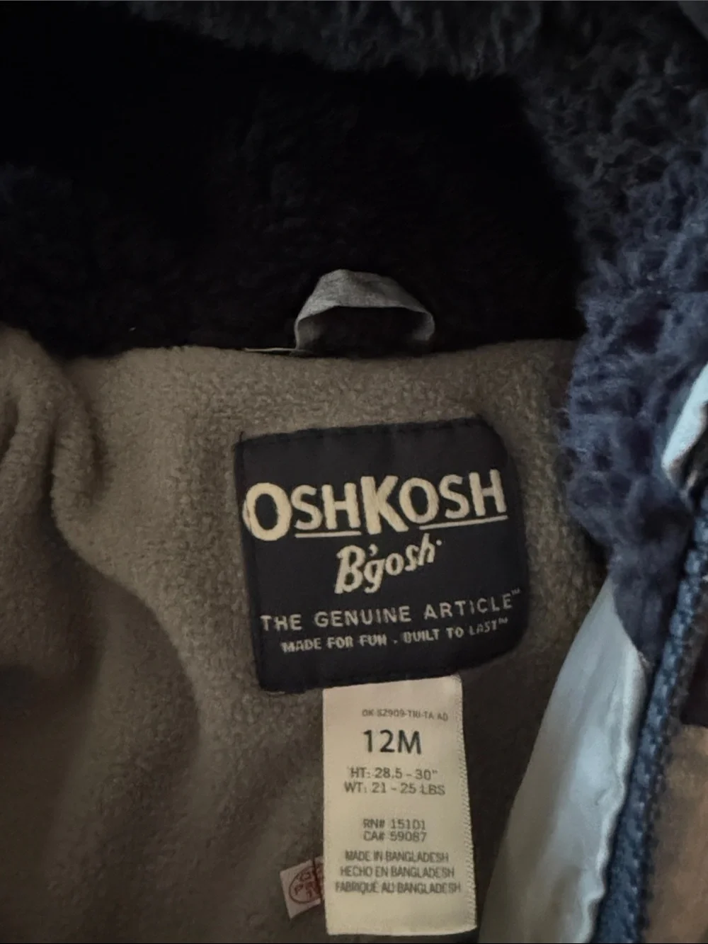OshKosh B'gosh Puffer snowsuit